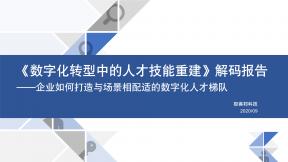 《数字化转型中的人才技能重建》解码报告