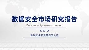 数说安全：数据安全市场研究报告