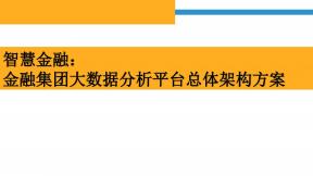 金融集团大数据分析平台总体架构方案